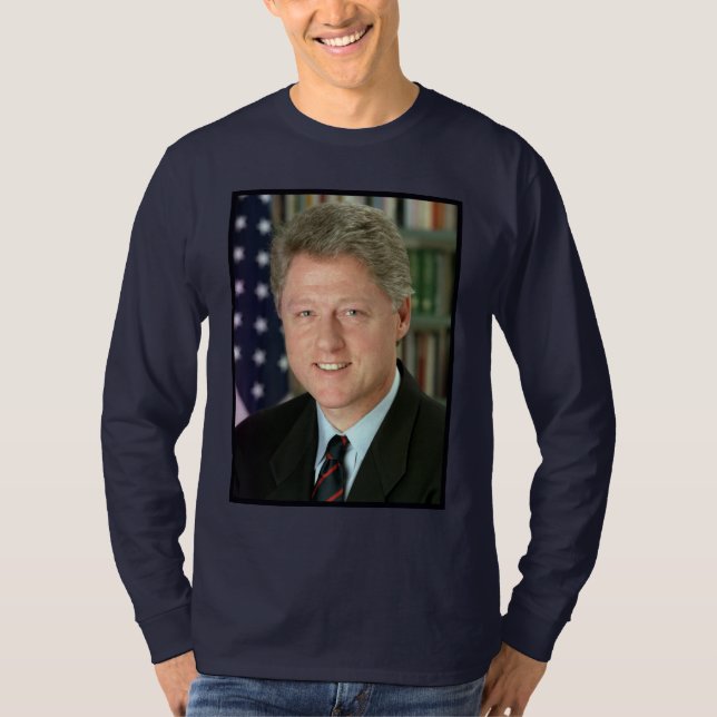 President Bill Clinton White House Photo T Shirt (Framsida)