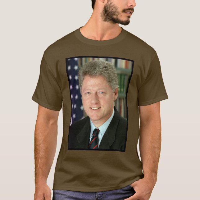 President Bill Clinton White House Photo T Shirt (Framsida)