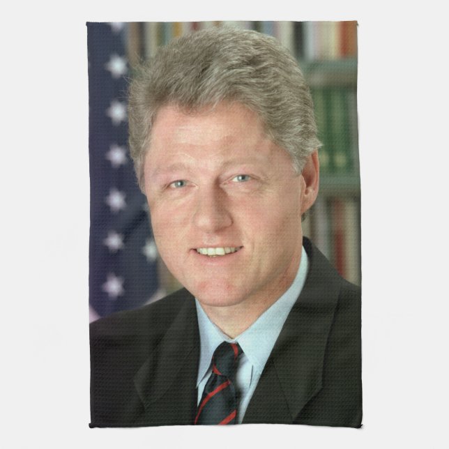 President Bill Clintons Vita husets foto Kökshandduk (Vertikal)