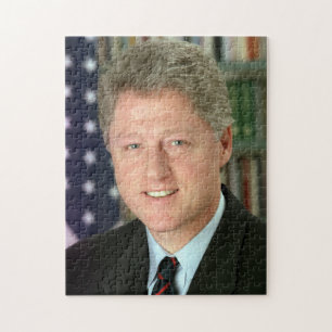 President Bill Clintons Vita husets foto Pussel