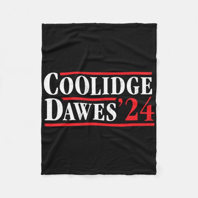 President Calvin Coolidge 1924 - Retro 4:e juli Fleecefilt (Framsidan)