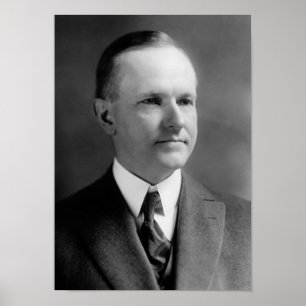 President Calvin Coolidge Porträtt - 1923 Poster