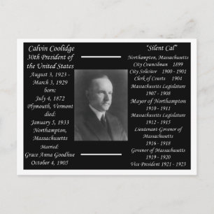 President Calvin Coolidge Vykort
