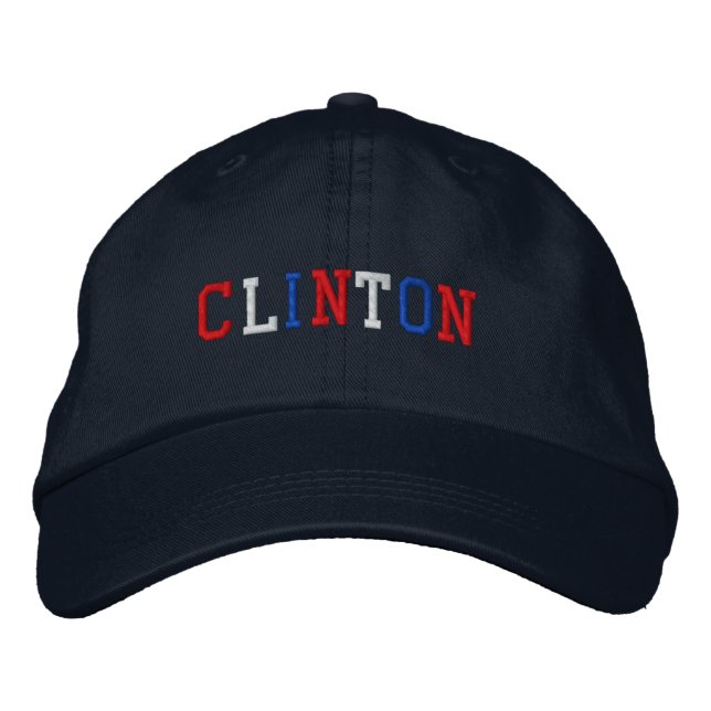 President Clinton 2020 Rött vitt blått Patriotic Broderad Keps (Framsida)