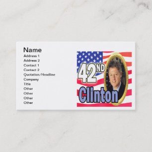 President Clinton Visitkort