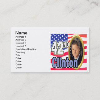 President Clinton Visitkort