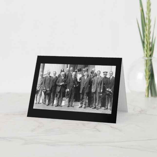 President Coolidge och Herbert Hoover 1923 Kort (Framsida)