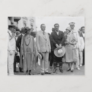 President Coolidge och Tom Mix med sina fruar Vykort