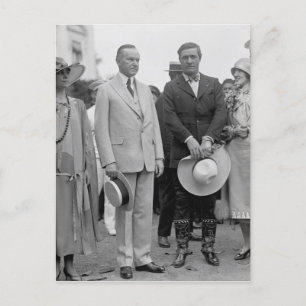 President Coolidge och Tom Mix Vykort