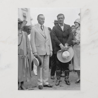 President Coolidge och Tom Mix Vykort