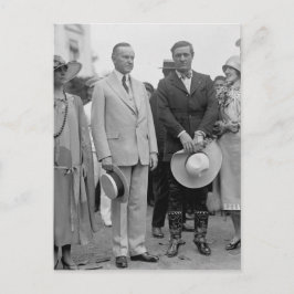 President Coolidge och Tom Mix Vykort