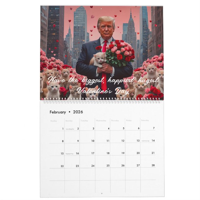 President Donald J. Trump 12 månaders kalender (Feb 2026)