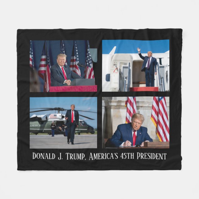 President Donald J. Trump 45:e presidenten Fleecefilt (Framsidan (Horisontell))