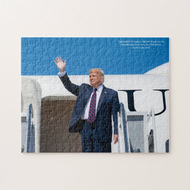 President Donald J. Trump Airplan Photo Pussel (Horisontell)