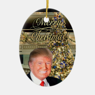 President Donald J. Trump Decorative jul Julgransprydnad Keramik