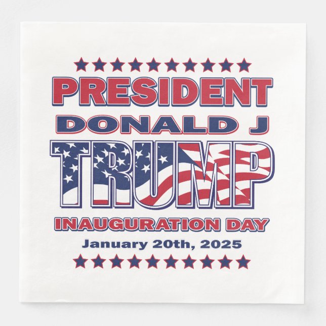 President Donald J Trump Inauguration 2025 Pappersservett (Framsida)