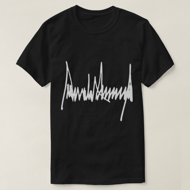President Donald J Trump Namnteckning Premium T Shirt (Design framsida)