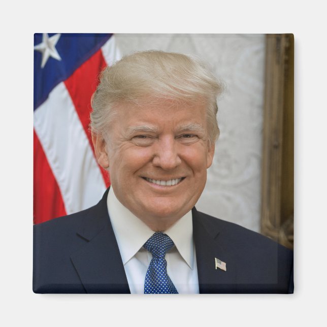 President Donald Trump 2017 Officiell Porträtt Magnet (Framsidan)