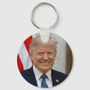 President Donald Trump 2017 Officiell Porträtt Nyckelring