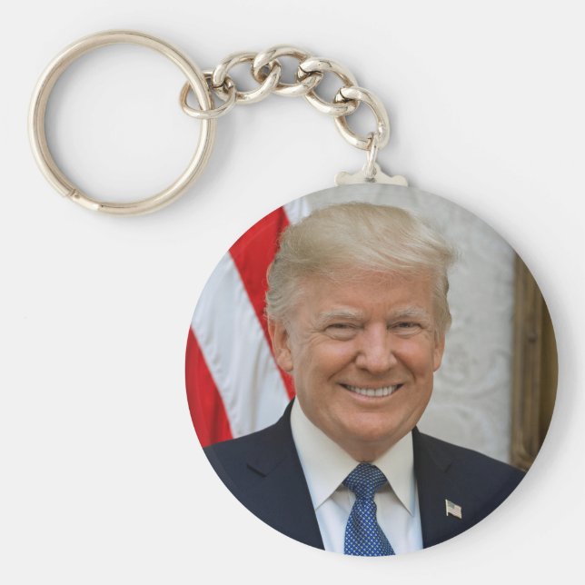 President Donald Trump 2017 Officiell Porträtt Nyckelring (Framsidan)