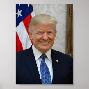 President Donald Trump 2017 Officiell Porträtt Poster