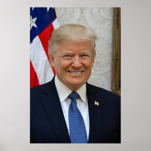 President Donald Trump 2017 Officiell Porträtt Poster