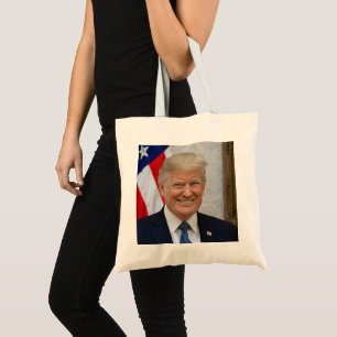 President Donald Trump 2017 Officiell Porträtt Tygkasse
