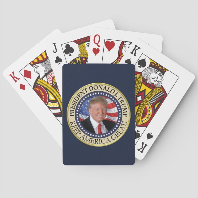 President Donald Trump 2020 Behålla America Underb Casinokort (Baksidan)