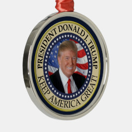 President Donald Trump 2020 Behålla America Underb Julgransprydnad Metall