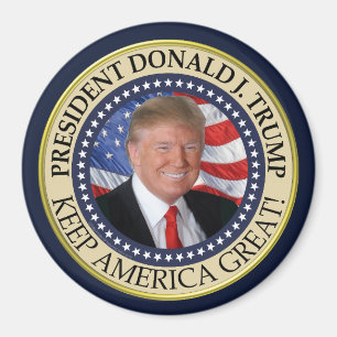 President Donald Trump 2020 Behålla America Underb Magnet