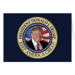 President Donald Trump 2020 Behålla America Underb OBS Kort