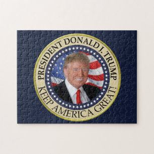 President Donald Trump 2020 Behålla America Underb Pussel