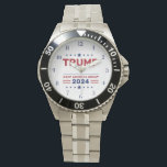 President Donald Trump 2024 Behålla America Underb Armbandsur<br><div class="desc">Visa ert stöd med president Donald Trump 2024 Behålla America Underbar Watch! Denna utpräglade tidspunkt präglas av den Underbara slogan i Behålla Amerika, patriotism och kampanj i stil 2024. Designat med högkvalitativa material kombinerar det hållbarhet med ett djärvt, symboliskt utseende som är perfekten för daglig bära eller som en keepé....</div>