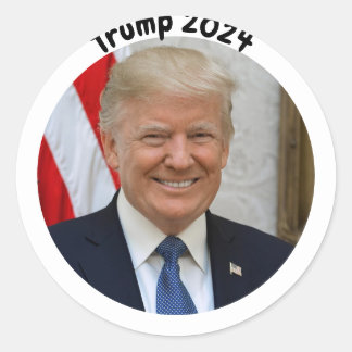 President Donald Trump 2024 Val Sticker Runt Klistermärke