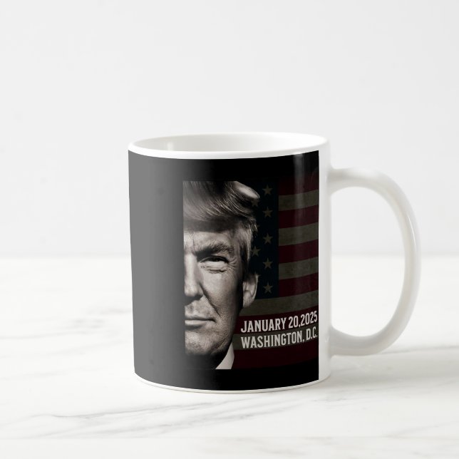 President Donald Trump 2025 Invigningsdatum Comm Kaffemugg (Höger)