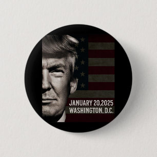 President Donald Trump 2025 Invigningsdatum Comm Knapp