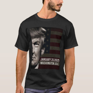 President Donald Trump 2025 Invigningsdatum Comm T Shirt