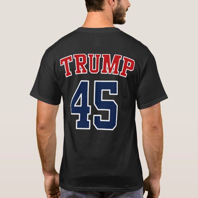 President Donald Trump 45 - GOP Elephant Hair Tee Shirt (Baksida)