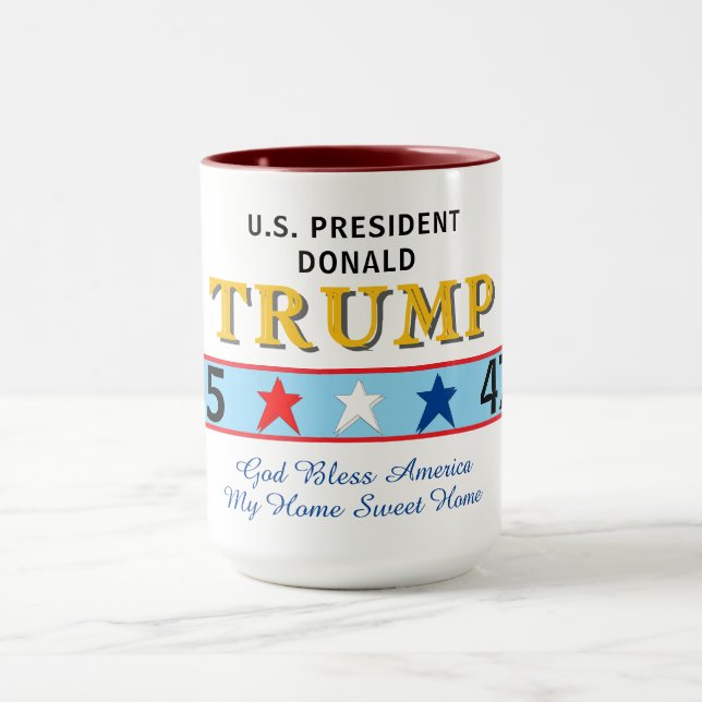 President Donald Trump 45 och 47 Mugg (Center)