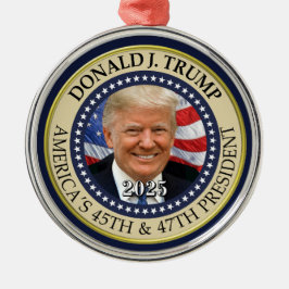 President Donald Trump 47:e presidenten 2024 Foto Julgransprydnad Metall