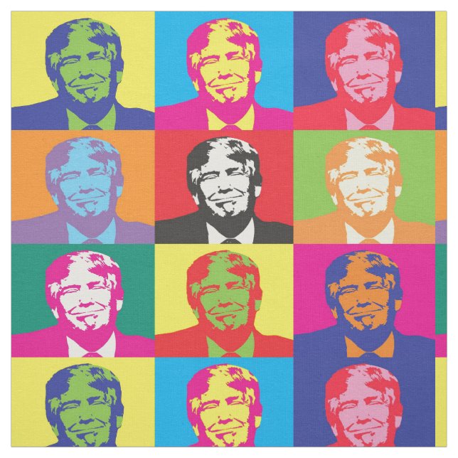 President Donald Trump av Amerika. Pokonteckning Tyg (Provkarta)