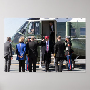 President Donald Trump avslutar marin ett Poster