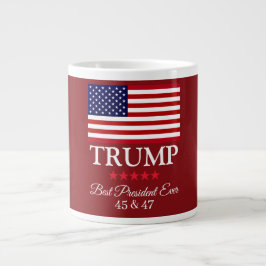 PRESIDENT DONALD TRUMP BÄSTA PRESIDENT NÅGONSIN  JUMBO MUGG