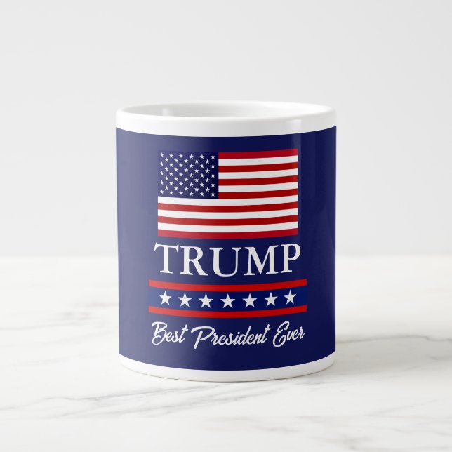 PRESIDENT DONALD TRUMP BÄSTA PRESIDENTEN NÅGONSIN JUMBO MUGG (Framsidan)