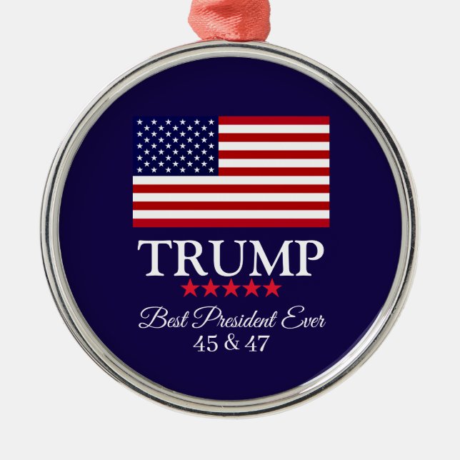 PRESIDENT DONALD TRUMP BEST PRESIDENT EVER  JULGRANSPRYDNAD METALL (Framsidan)