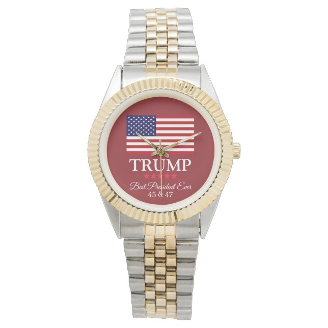 PRESIDENT DONALD TRUMP BEST PRESIDENT EVER WATCH ARMBANDSUR (Framsida)