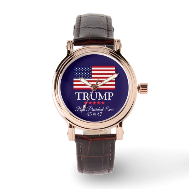 PRESIDENT DONALD TRUMP BEST PRESIDENT EVER WATCH ARMBANDSUR (Framsida)