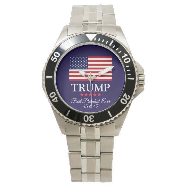 PRESIDENT DONALD TRUMP BEST PRESIDENT EVER WATCH ARMBANDSUR (Framsida)