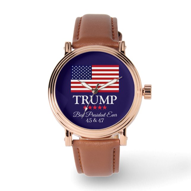 PRESIDENT DONALD TRUMP BEST PRESIDENT EVER WATCH ARMBANDSUR (Framsida)