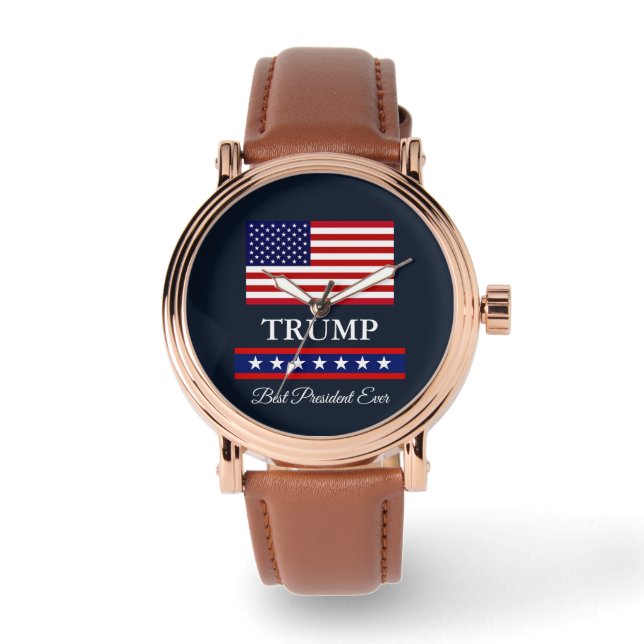 PRESIDENT DONALD TRUMP BEST PRESIDENT NÅGONSIN ARMBANDSUR (Framsida)